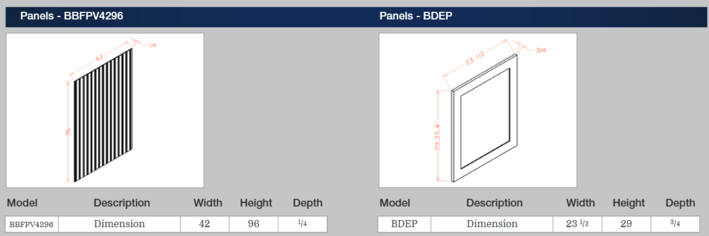 8 - Panels - BBFPV4296 - Cornerstone Cabinet Company